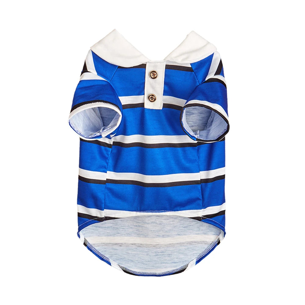 Classic Stripe Polo Shirt for Cats & Small Dogs