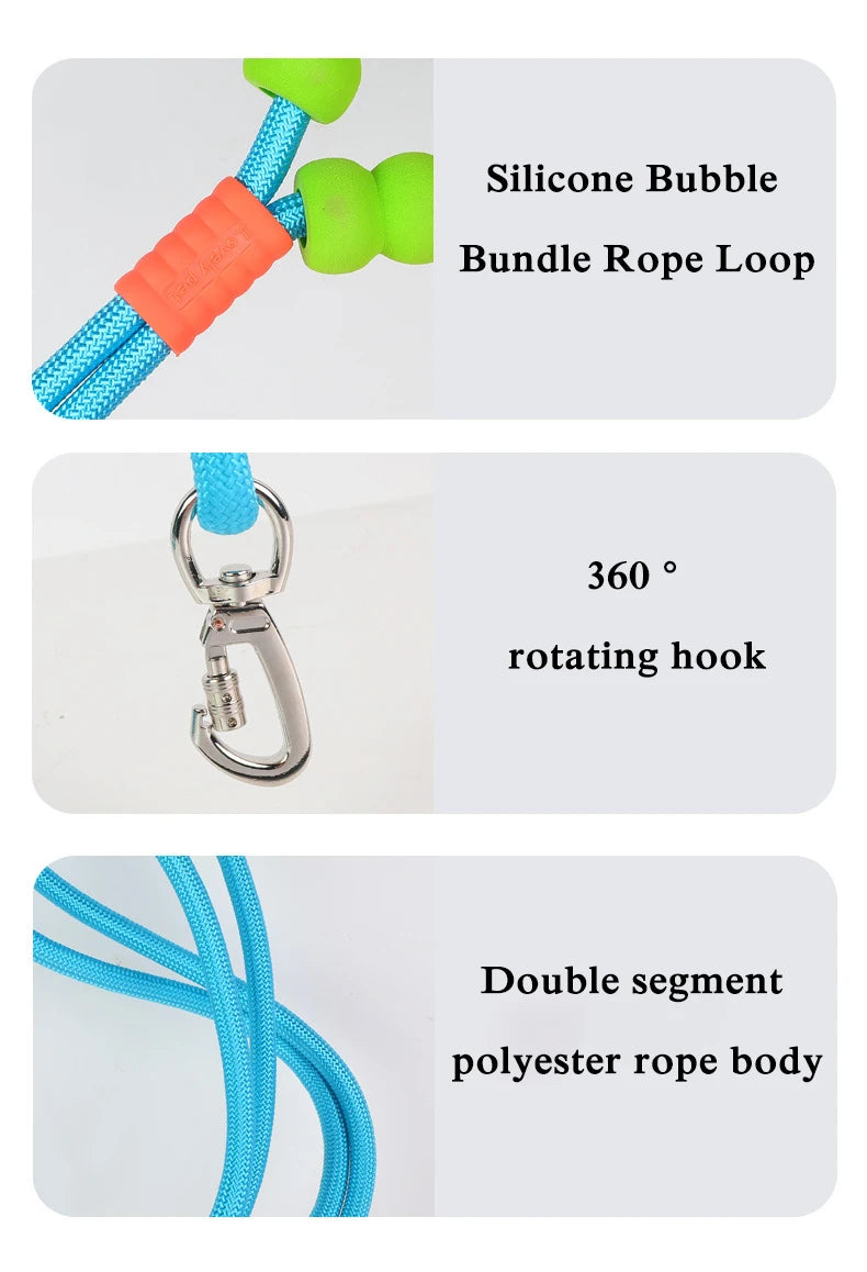 Anti-Slip Nylon Dog Lead — Lightweight & Wear-Resistant
