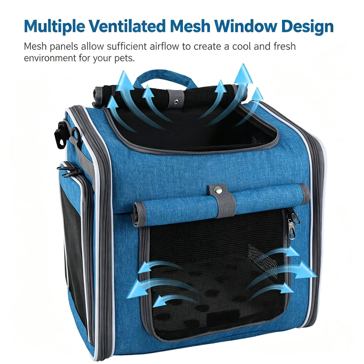 Foldable Mesh Pet Carrier for Cats & Small Dogs
