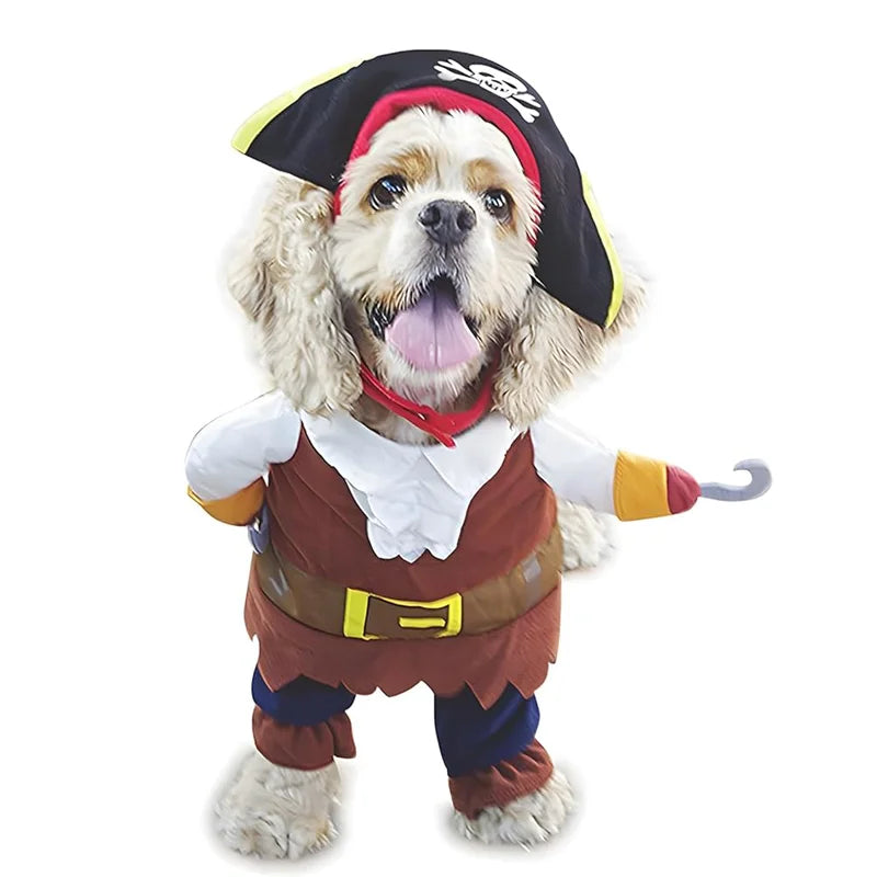 Pirate Costume Suit with Hat for Cats & Dogs