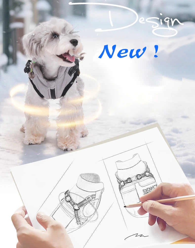 Reflective Winter Vest Harness Jacket for Dogs & Cats
