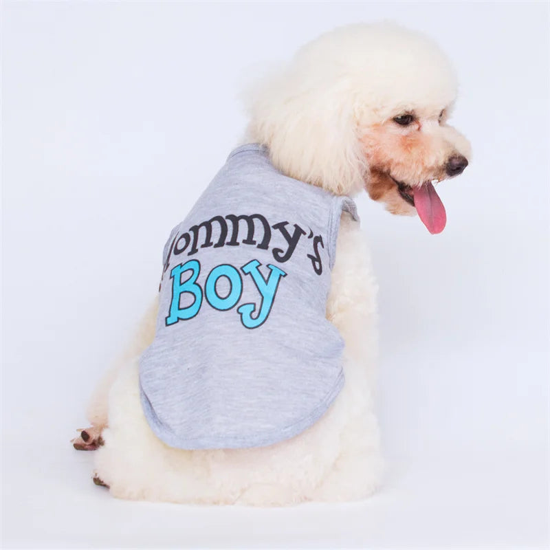Letter Print Sleeveless Vest for Small Dogs