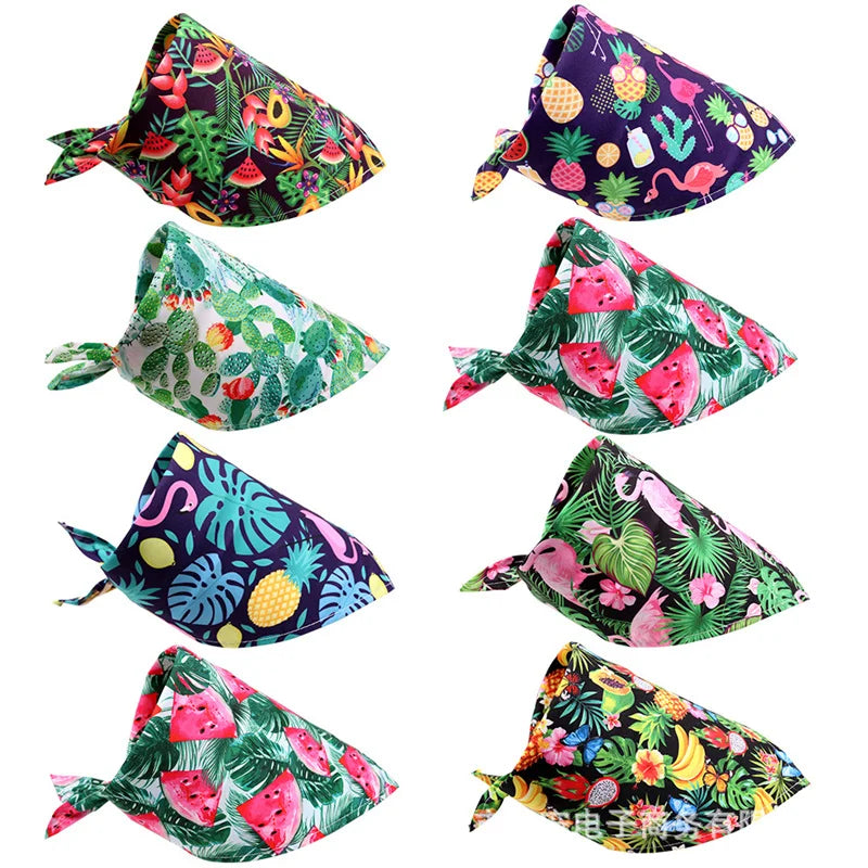 Tropical Print Pet Bandana for Dogs & Cats