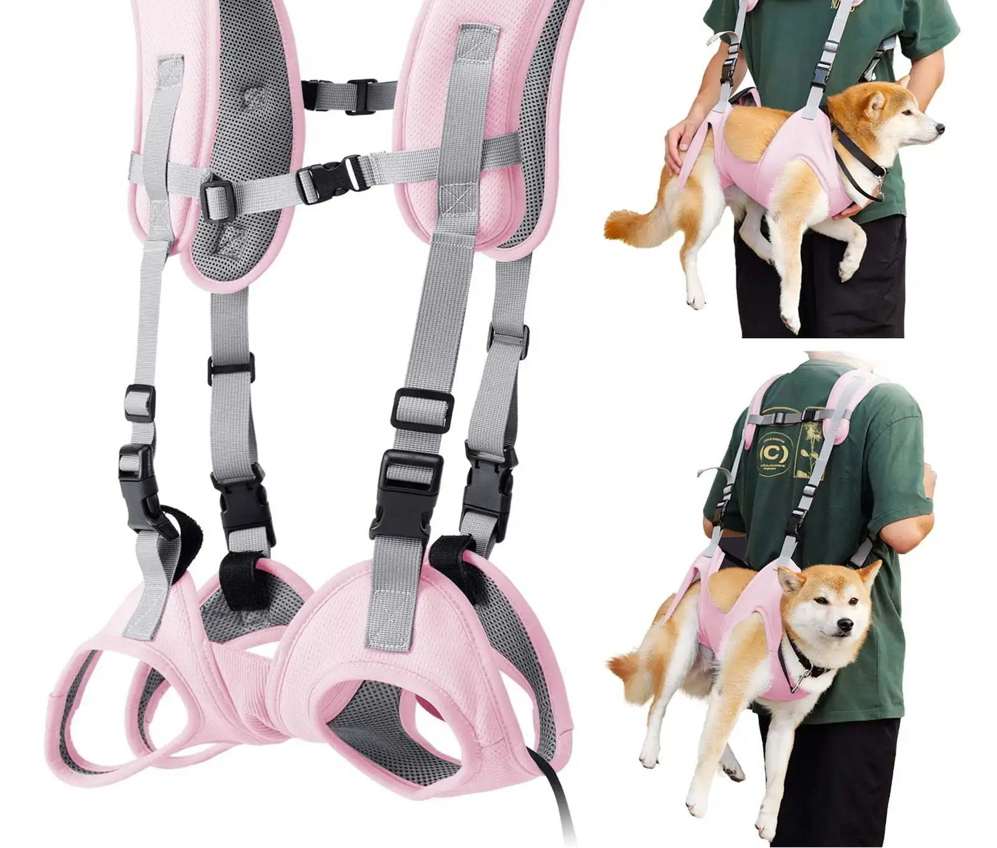 Dog Carrier Backpack & Front Carrier with Lift Harness - Legs Out Design