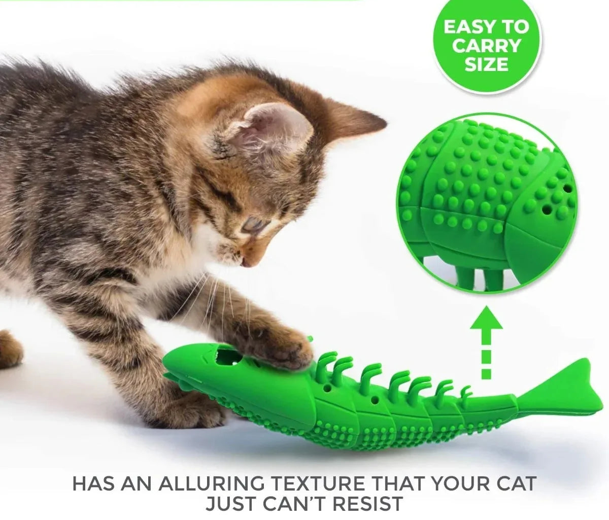 Interactive Cat Toothbrush Chew Toy - Durable Rubber Dental Care and Treat Dispenser