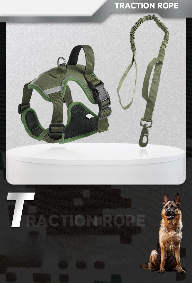 Large Dog Harness with Leash - Training Vest for Medium to Large Dogs