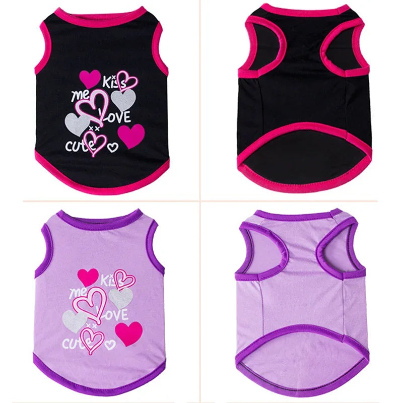 Printed Sleeveless Vest for Cats & Small Dogs
