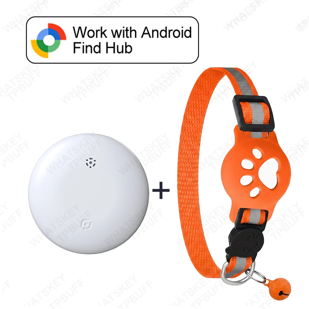 Google Find My Device Pet Collar Tracker for Cats & Dogs — Android Compatible