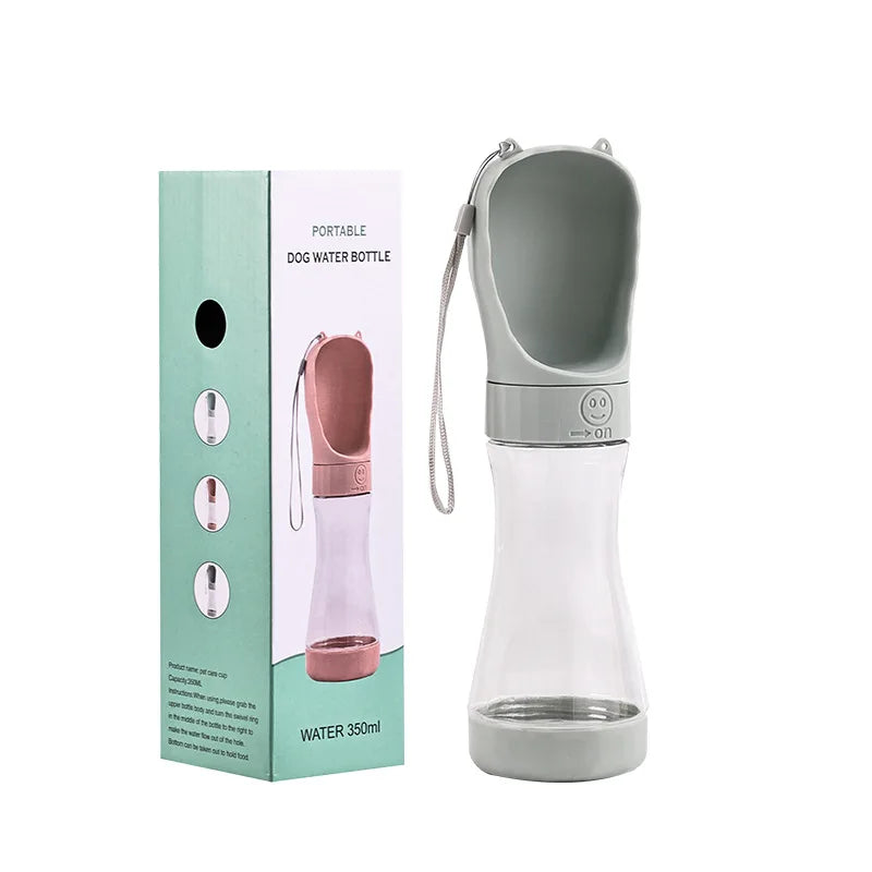 Bouteille d'eau portable pour chien avec gamelle intégrée