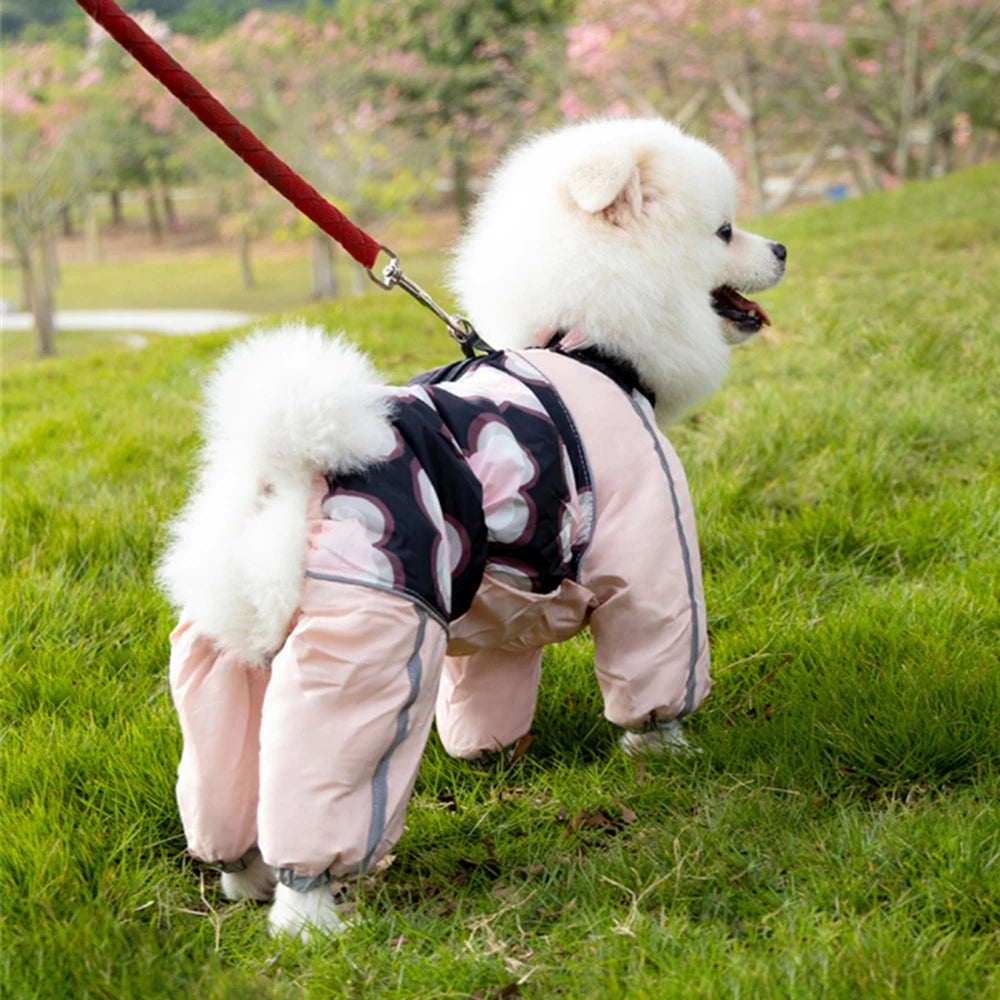 Thickened Reflective Winter Jumpsuit for Small Dogs