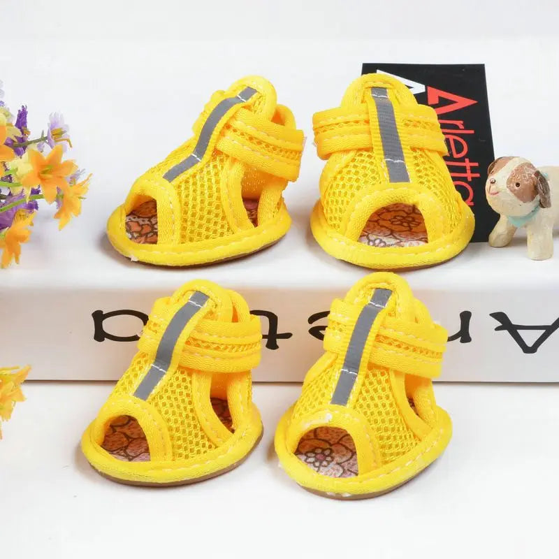 Mesh Sandal Shoes for Small Dogs & Cats — Set of 4