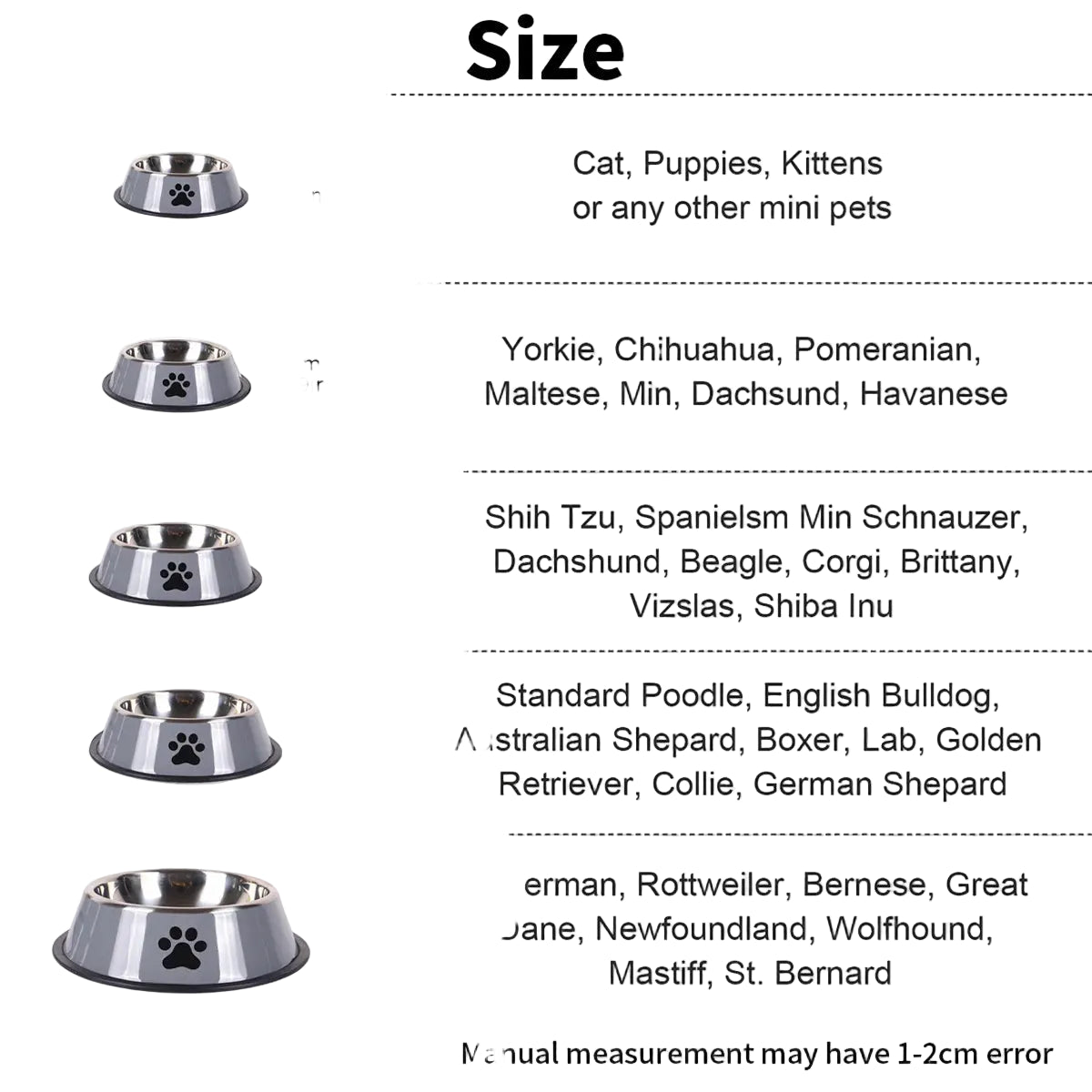 Stainless Steel Pet Bowl with Non-Slip Rubber Base for Dogs & Cats