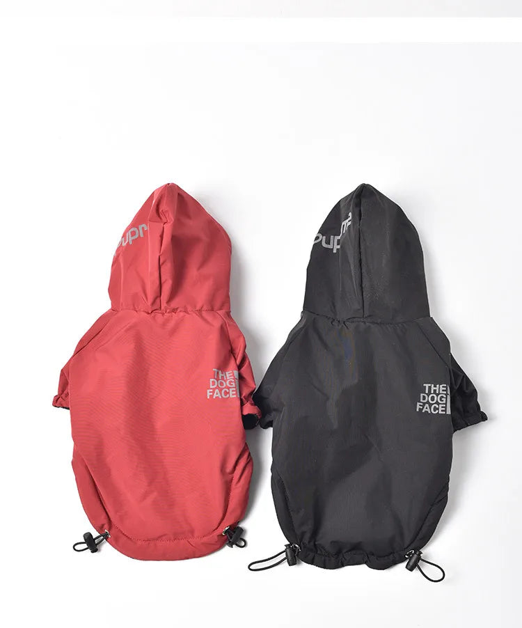 Manteau imperméable à capuche pour chien