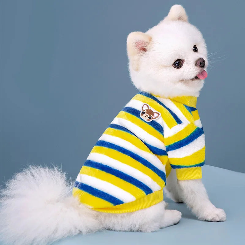 Tenue en molleton doux pour animaux de compagnie