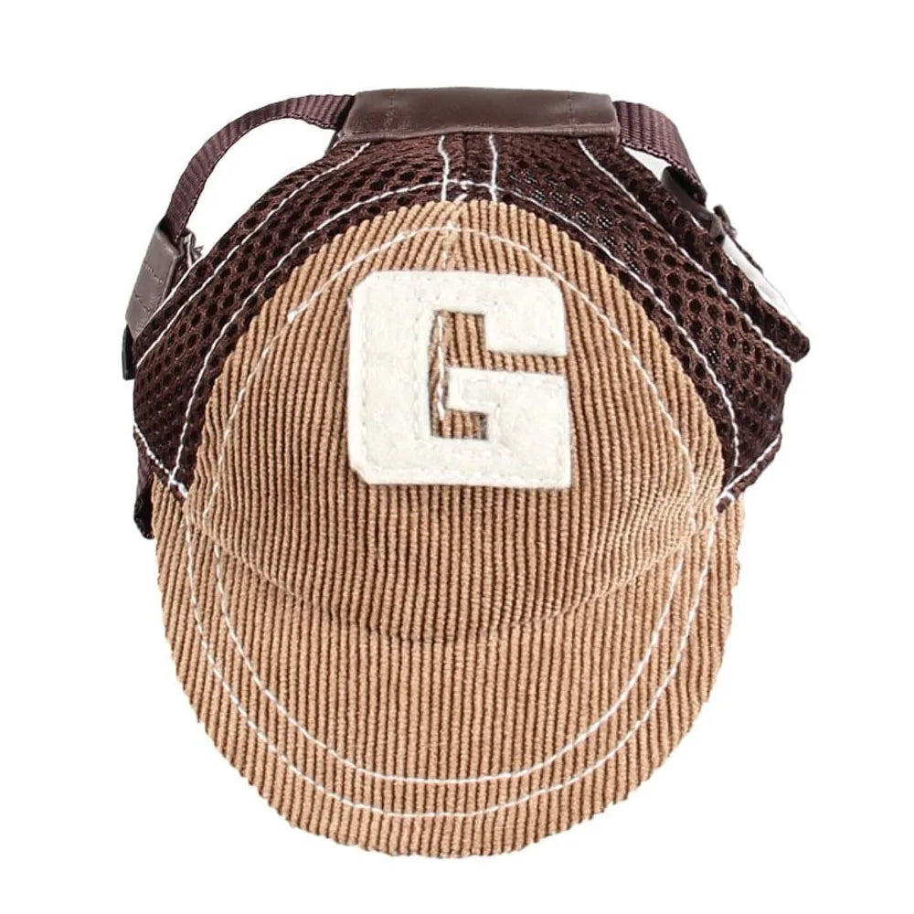 Dog Baseball Cap with Ear Holes - Adjustable Sunscreen Hat for Small and Large Dogs