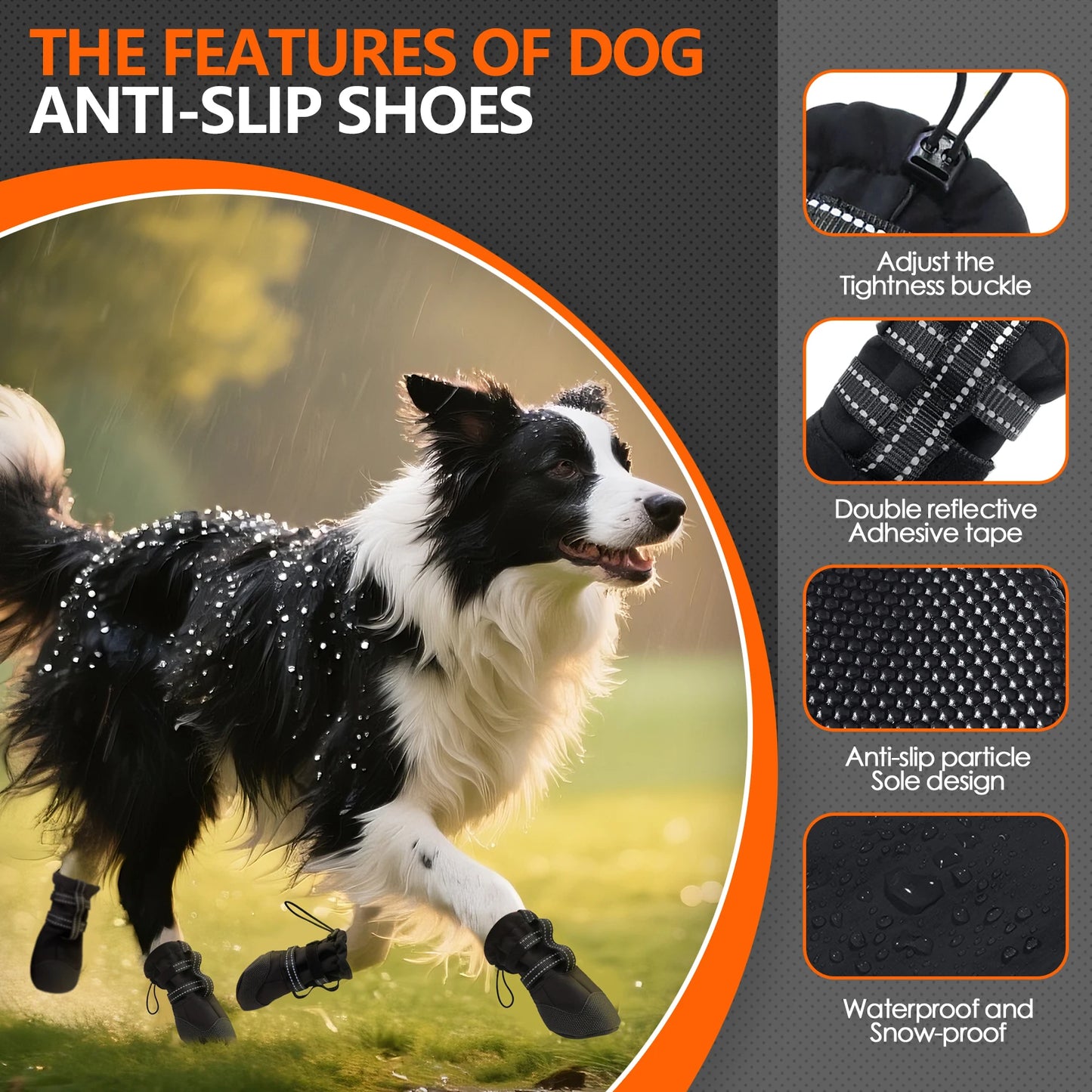 Waterproof Anti-Slip Dog Shoes & Booties for Small & Medium Dogs