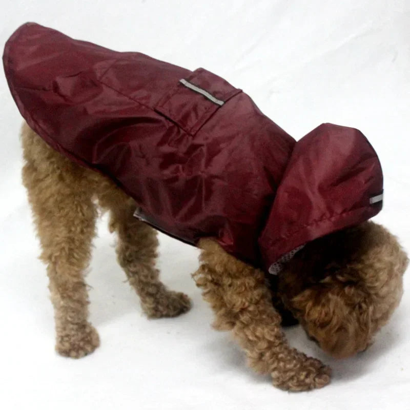 Waterproof Reflective Dog Raincoat with Hood – Sizes S to 6XL