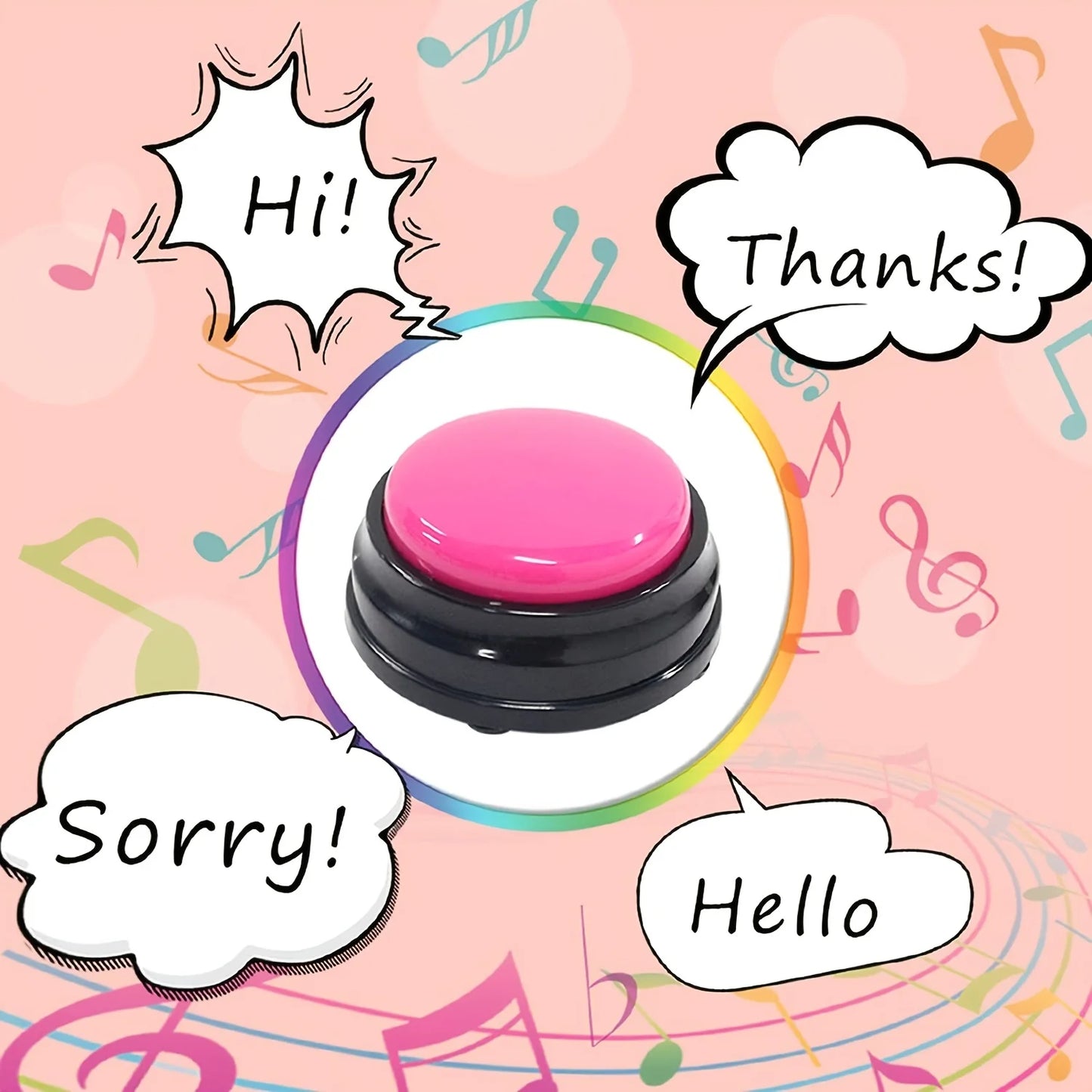 Boutons de communication pour animaux de compagnie - 4 buzzers enregistreurs vocaux pour chiens
