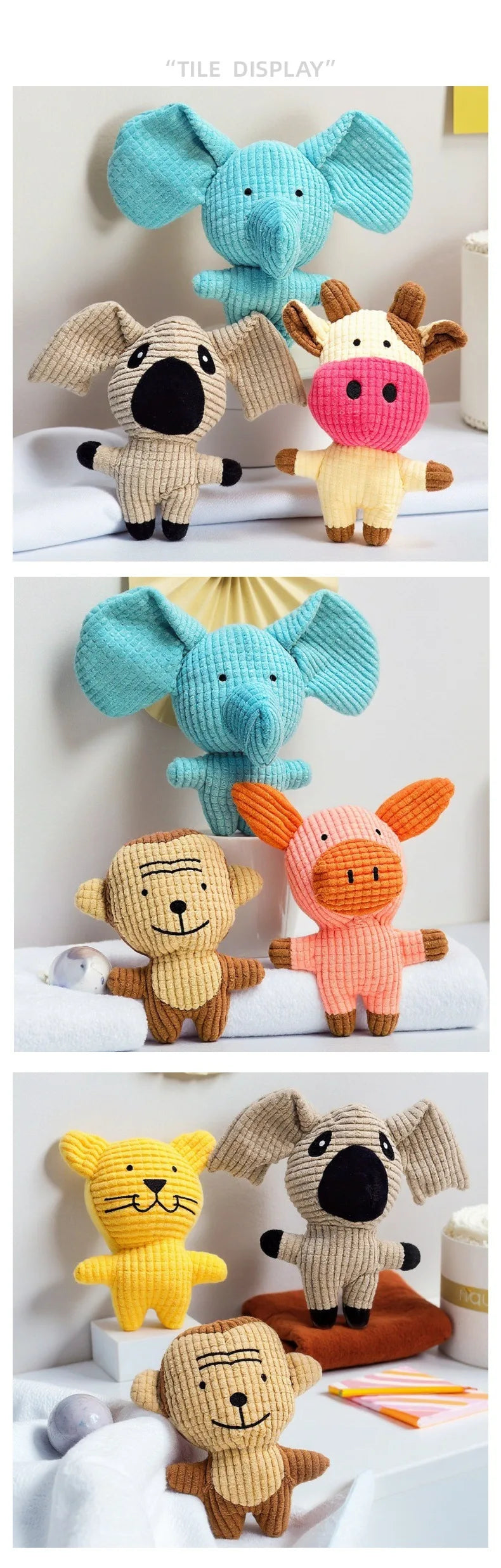 Squeaky Cartoon Plush Toy for Dogs & Cats