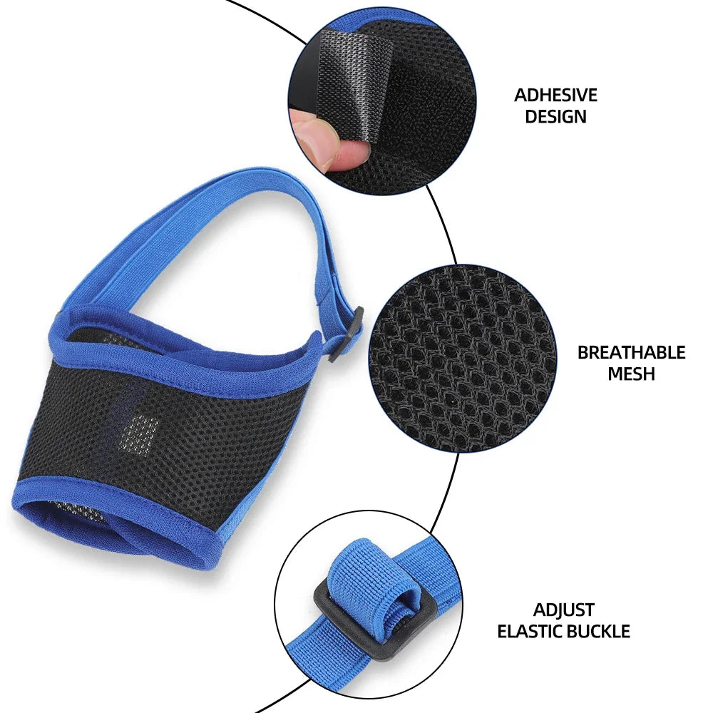 Adjustable Breathable Mesh Dog Muzzle