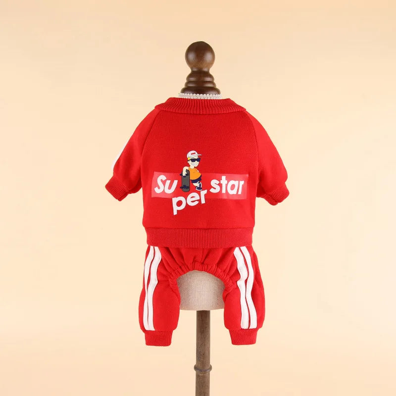 Fleece Hoodie Jumpsuit for Dogs & Cats