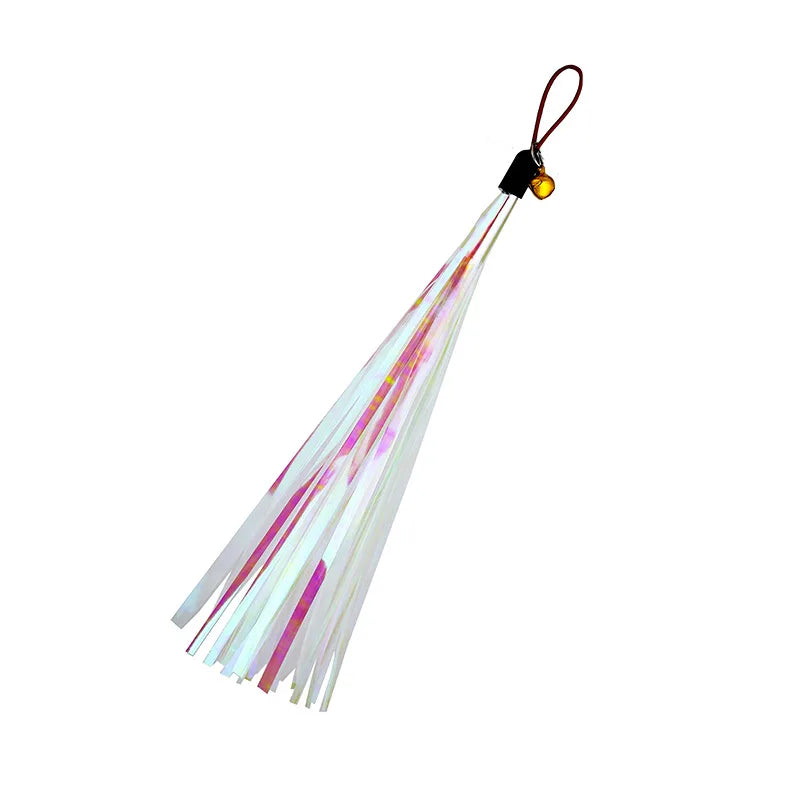 Feather Wand Cat Toy with Bell & Worm String - Interactive Teaser Set