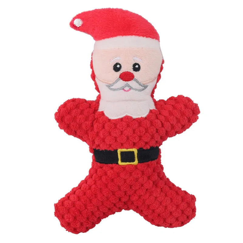 Jouet couineur en peluche de Noël pour chien