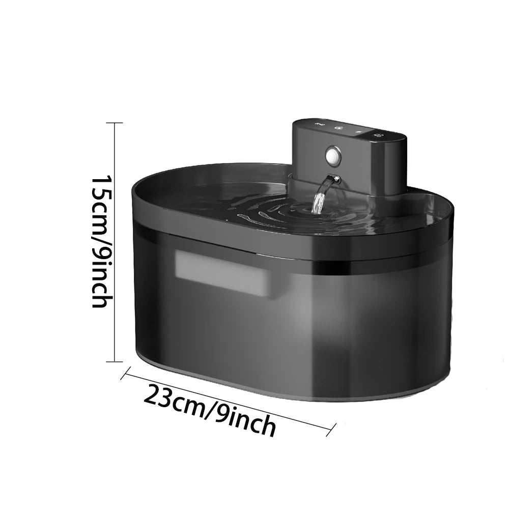 2.2L Wireless Charging Automatic Pet Water Fountain – Cat & Dog Drinking Bowl