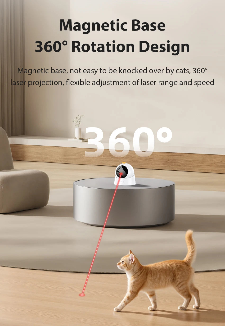 Automatic Interactive Laser Cat Toy — Adjustable Electric Indoor Teaser