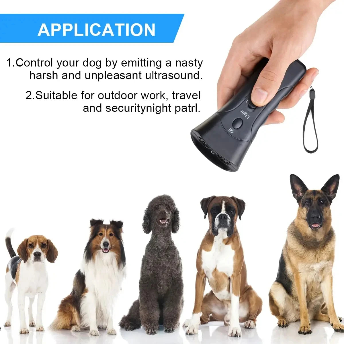Ultrasonic Anti-Bark Dog Training Device with LED