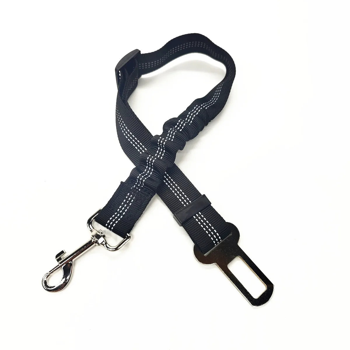 Ceinture de sécurité rétractable pour chien avec bande réfléchissante
