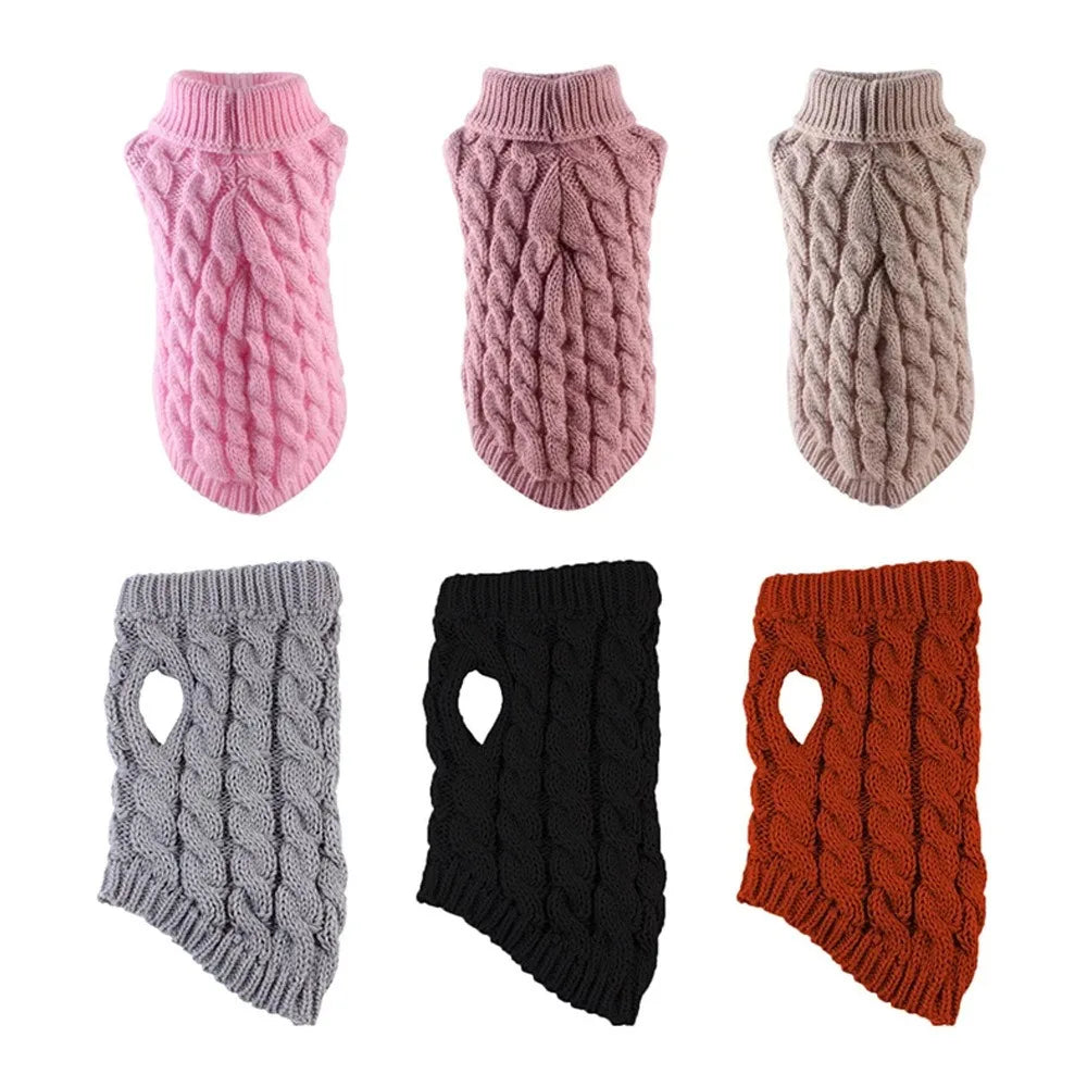 Pull en tricot pour chien | Pull chaud d'automne et d'hiver pour petits chiens et chiots