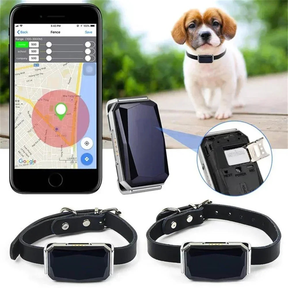 Waterproof GPS Pet Collar Tracker with WiFi & Real-Time Tracking
