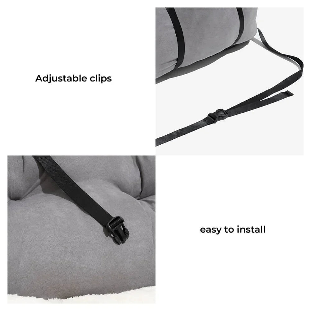 Rear Seat Dog Travel Bed with Removable Cover