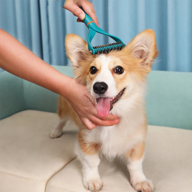 Stainless Steel Grooming Brush & De-shedding Comb for Dogs