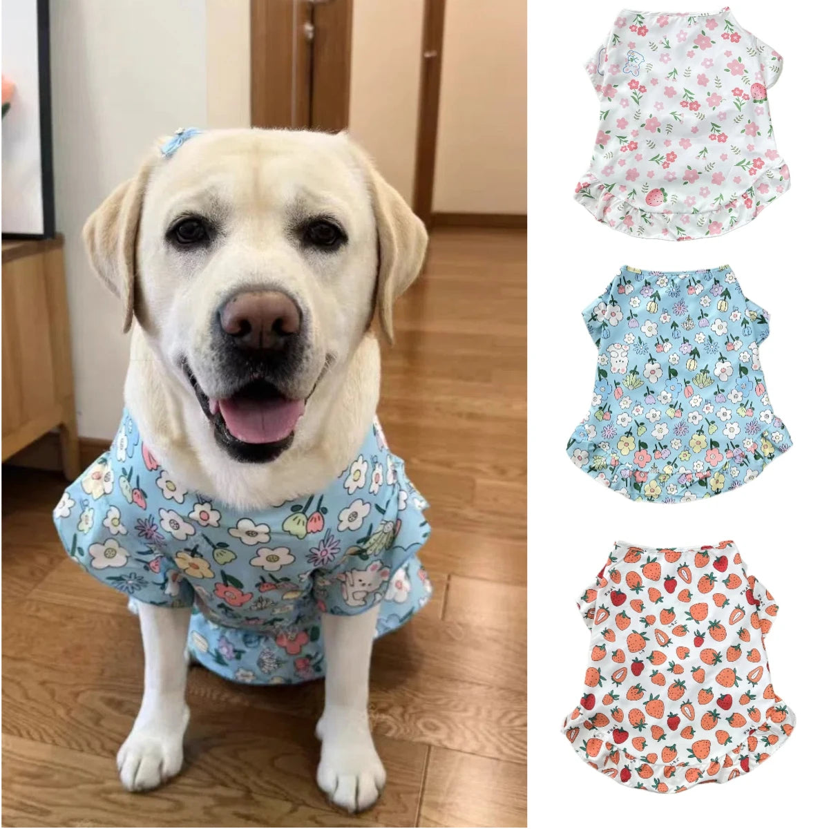 Robe de princesse rafraîchissante et gilet d'été pour chiens de taille moyenne et grande