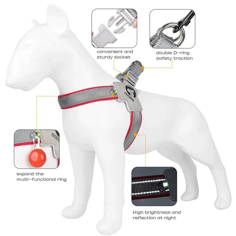 No-Pull Reflective Dog Vest Harness with Handle