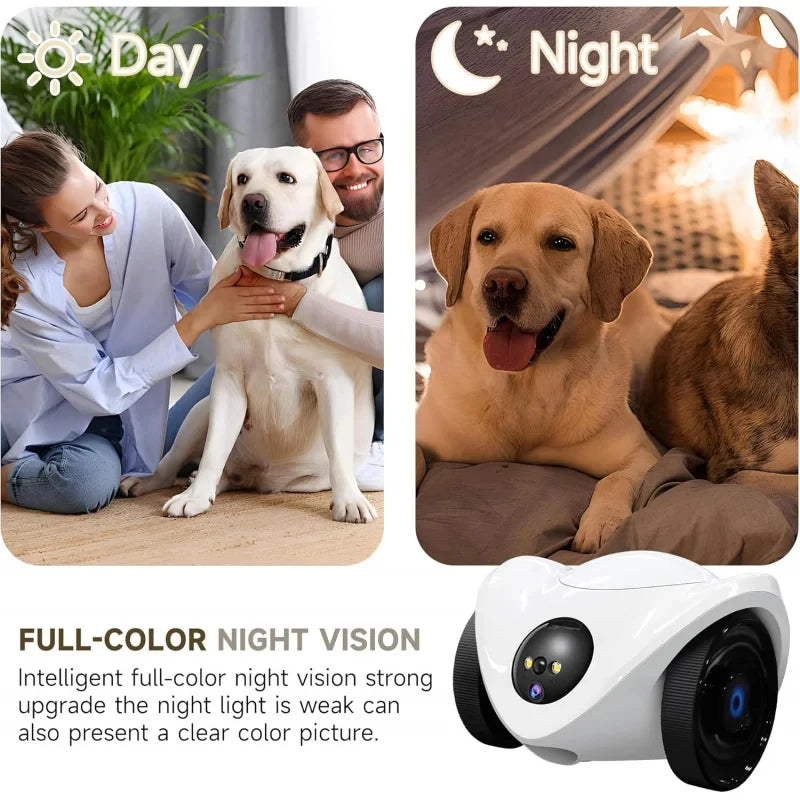 Smart Robot Pet Camera with Treat Dispenser & Two-Way Talk — 1080p WiFi