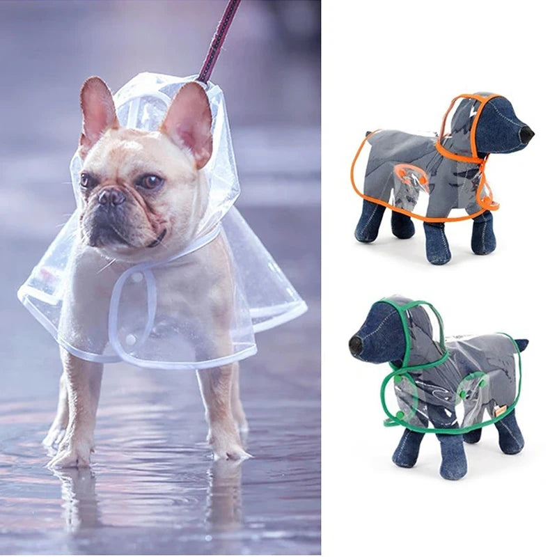 Transparent Waterproof Raincoat for Small & Medium Dogs