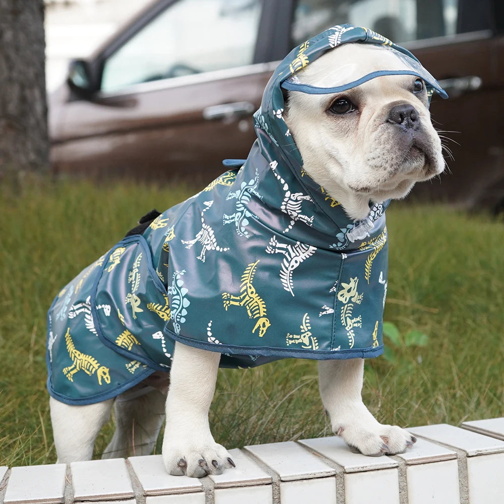 Waterproof Dog Raincoat with Fun Print