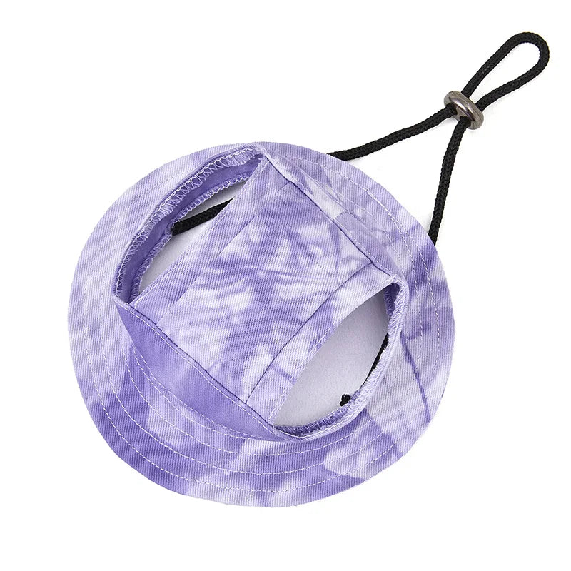 Chapeau de soleil pour animaux de compagnie avec trous pour les oreilles - Protection extérieure pour chiens et chats