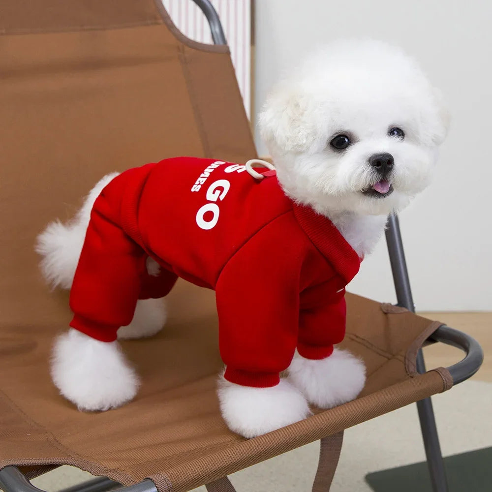 Thickened Dog Hoodie Jumpsuit for Small & Medium Dogs