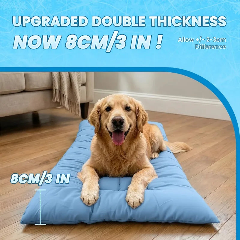 Extra Large Plush Grid Pet Bed Mat