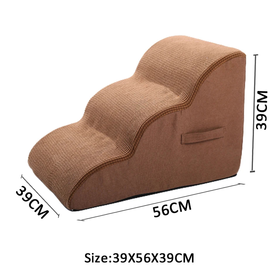 Sponge Pet Stairs for Dogs & Cats – 2 & 3 Step Climbing Ramp for Older Pets & Joint Pain