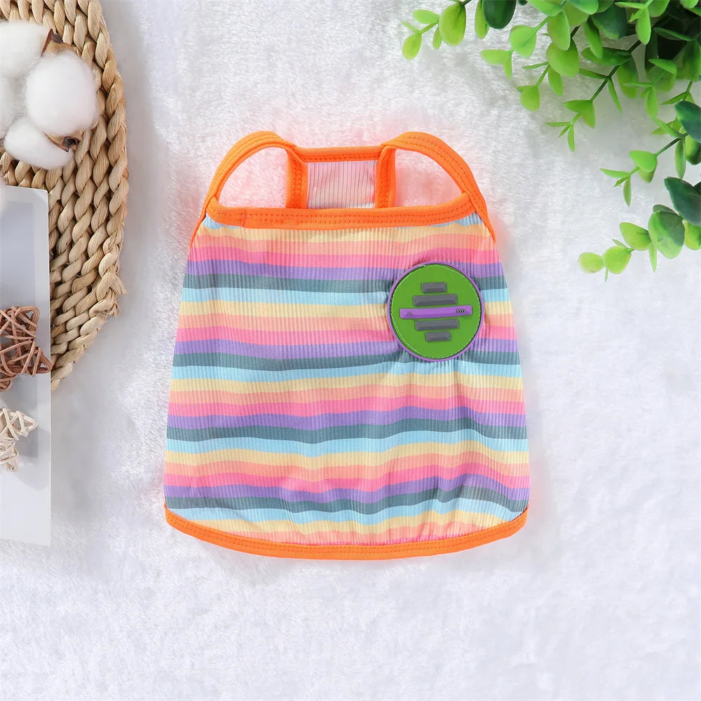 Striped Cooling Vest & Summer Shirt for Small & Medium Dogs & Cats