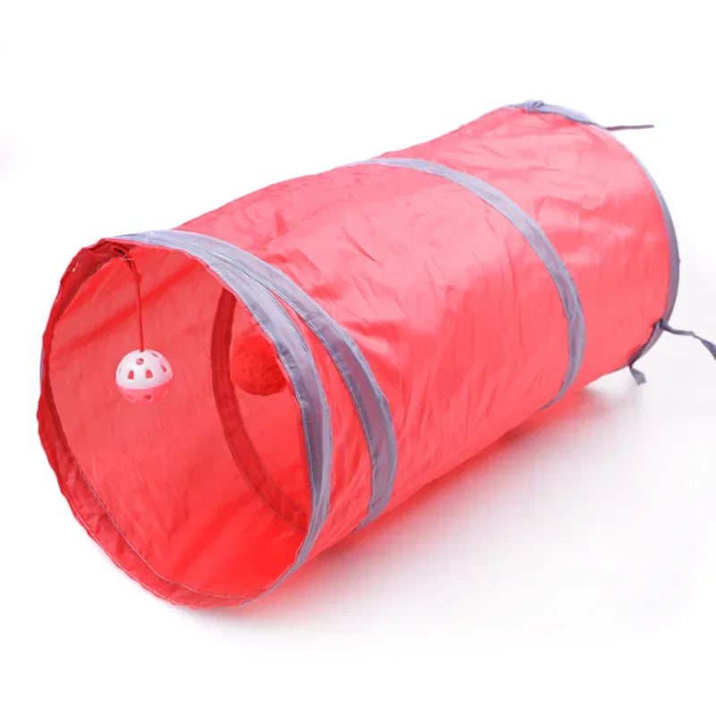 Tunnel de jeu pliable pour animaux de compagnie avec son froissé