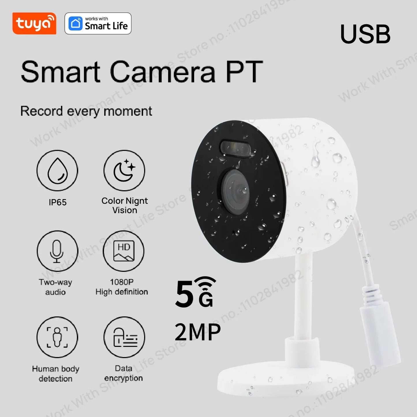 Smart WiFi Security Camera — Indoor & Outdoor with Colour Night Vision