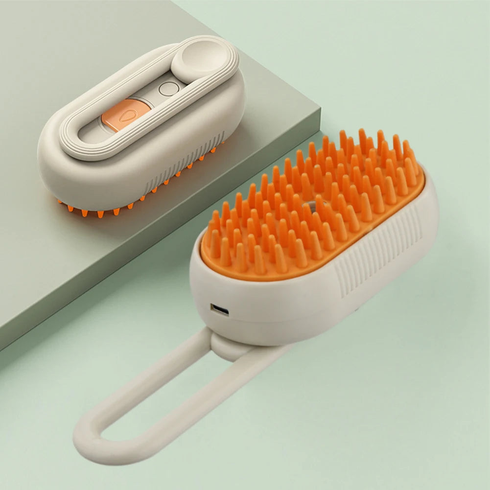 3-in-1 Electric Steam Spray Grooming Brush for Cats & Dogs