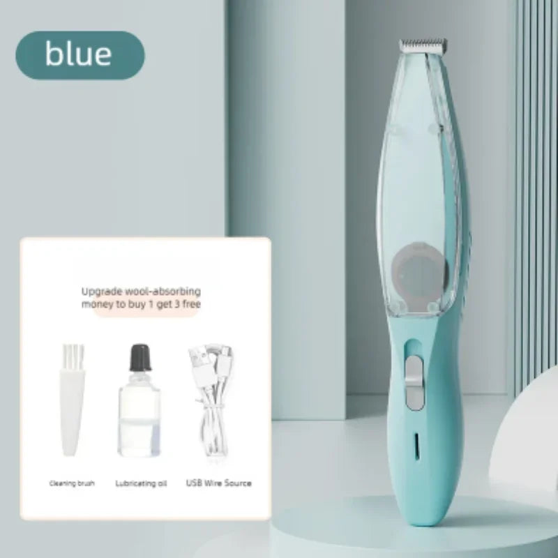 Rechargeable Pet Hair Trimmer with Suction