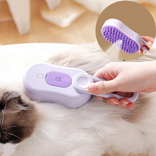 3-in-1 Spray Comb & Massage Brush for Cats & Dogs